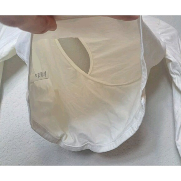 Lanston Revolve Cutout Turtleneck Off White Women's XS NWT Supima Cotton Stretch - Picture 12 of 12